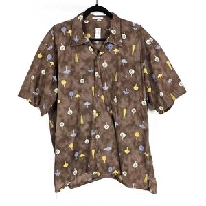 Burma Bibas Retro Short-sleeve Button-down Shirt